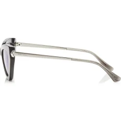 Jimmy Choo - Donna - Blue Sky Mirror Cat Eye Sunglasses with Grey Glitter - Jimmy Choo Eyewear - Avvenice