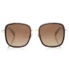 Jimmy Choo - Elva - Black and Gold Metal Oversized Sunglasses with Crystal Fabric Detailing - Sunglasses - Jimmy Choo Eyewear - Avvenice