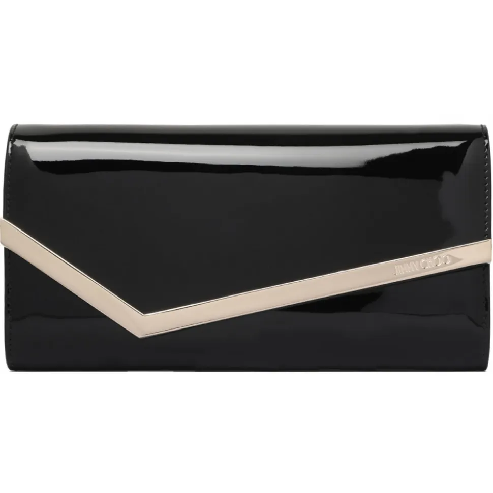 Jimmy Choo - Emmie Clutch Bag - Black Light Gold - Jimmy Choo Exclusive Luxury Collection - Avvenice