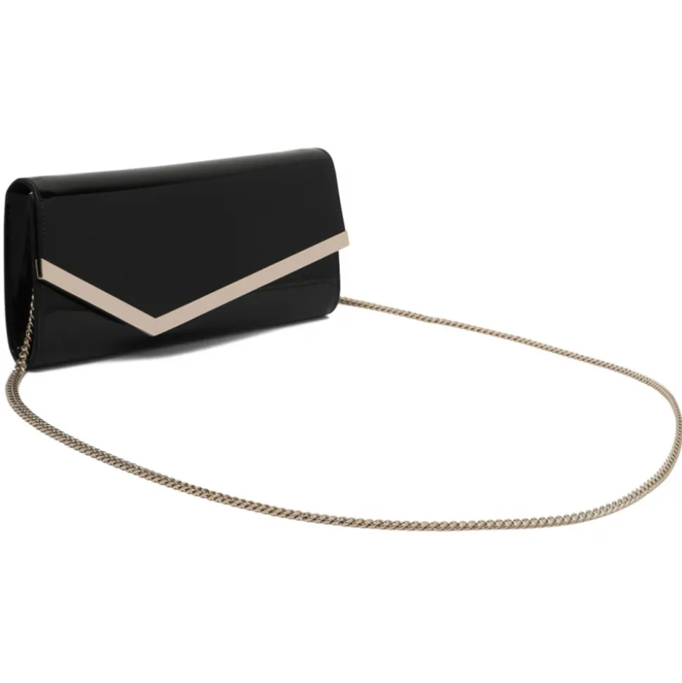 Jimmy Choo - Emmie Clutch Bag - Black Light Gold - Jimmy Choo Exclusive Luxury Collection - Avvenice