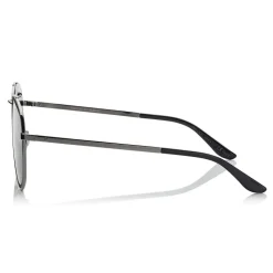 Jimmy Choo - Fin - Dark Ruthenium and Black Metal Aviator Sunglasses - Jimmy Choo Eyewear - Avvenice