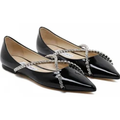 Jimmy Choo - Genevi Flat Ballet - Black - Jimmy Choo Exclusive Luxury Collection - Avvenice