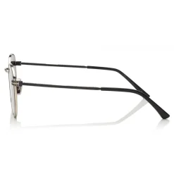 Jimmy Choo - Henri - Black Metal Oval Sunglasses - Jimmy Choo Eyewear - Avvenice