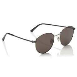 Jimmy Choo - Henri - Black Metal Oval Sunglasses - Jimmy Choo Eyewear - Avvenice