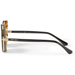 Jimmy Choo - Lilo - Rose-Gold Metal Round Sunglasses with Grey-Shaded Mirror Lenses - Jimmy Choo Eyewear - Avvenice