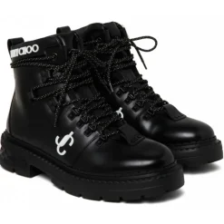 Jimmy Choo - Marlow Hiking Boots - Black White - Jimmy Choo Exclusive Luxury Collection - Avvenice