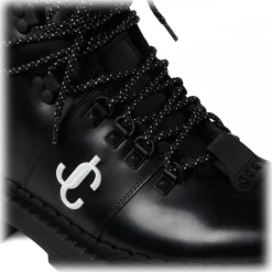 Jimmy Choo - Marlow Hiking Boots - Black White - Jimmy Choo Exclusive Luxury Collection - Avvenice