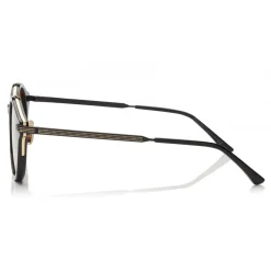 Jimmy Choo - Nick - Black and Gold Round Frame Sunglasses - Jimmy Choo Eyewear - Avvenice