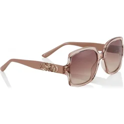 Jimmy Choo - Sammi - Brown Shaded Square Sunglasses with Nude Frame - Avvenice