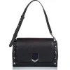 Jimmy Choo Vintage - Embossed Lockett Shoulder Bag - Black - Leather and Calf Handbag - Luxury High Quality - Avvenice