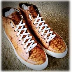 Jovanny Capri - Boot Sneakers Shoes - Patina Effect - Handmade in Italy - Leather Shoes - Luxury High Quality - Avvenice