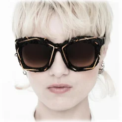 Kuboraum - Mask B2 - Opera - Black Matt, Silver & Bronze - B2 BM OP - Sunglasses - Kuboraum Eyewear - Avvenice