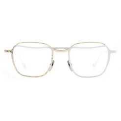 Kuboraum - Mask H71 - Gold White - H71 WB - Optical Glasses - Kuboraum Eyewear - Avvenice