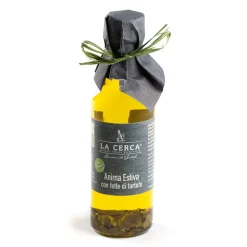 La Cerca - Anima Bianca - Truffle Oil - Black Truffle Flakes - Truffle Condiments - Truffle Excellence - Organic Vegan - 100 ml - Avvenice