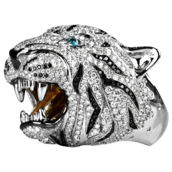 La Prima Luxury - Diamond Roaring Tiger - Jewelry - Luxury Exclusive Collection - Avvenice