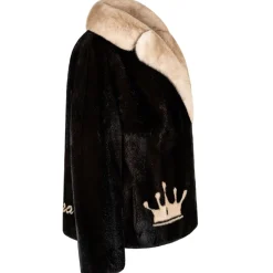 La Prima Luxury - La Prima - Mahogany - Vison Fur 8 mm Shaved With White Mink - Fur Coat - Luxury Exclusive Collection - Avvenice