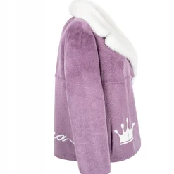 La Prima Luxury - La Prima - Lilla - Vison Fur 8 mm Malva Shaved With White Mink - Fur Coat - Luxury Exclusive Collection - Avvenice