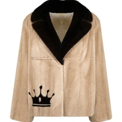 La Prima Luxury - La Prima - Beige - Vison Fur 8mm Shaved With White Mink - Fur Coat - Luxury Exclusive Collection - Avvenice