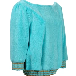 La Prima Luxury - Light Blue - 8 mm Shaved Mink Fur in Ruby - Fur Coat - Luxury Exclusive Collection - Avvenice