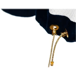 La Prima Luxury - Marina - One-Shoulder Fur in Shaved Blue Mink - Gold Plate Chain - Fur Coat - Luxury Exclusive Collection - Avvenice