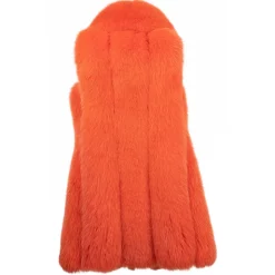 La Prima Luxury - Regina - Fox Shadow Fur Mandarin - Python Hand Painted - 18 kt Gold Hooks - Luxury Exclusive Collection - Avvenice