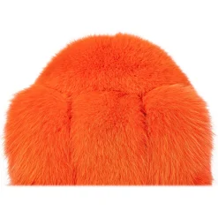 La Prima Luxury - Regina - Fox Shadow Fur Mandarin - Python Hand Painted - 18 kt Gold Hooks - Luxury Exclusive Collection - Avvenice