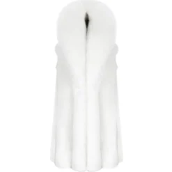 La Prima Luxury - Regina - Fox Shadow Fur with Python Hand Painted Inserts and 18 kt Gold Hooks - Luxury Exclusive Collection - Avvenice