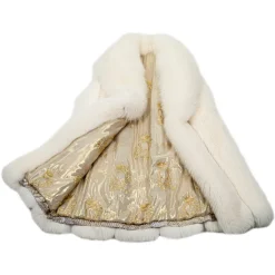 La Prima Luxury - Regina - Fox Shadow Fur with Python Hand Painted Inserts and 18 kt Gold Hooks - Luxury Exclusive Collection - Avvenice