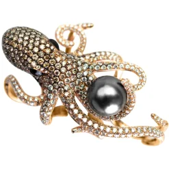 La Prima Luxury - The Smoked Diamond Octopus - Jewelry - Luxury Exclusive Collection - Avvenice