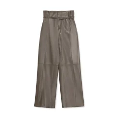 La Rando - Bernal Pants - Soft Lambskin - Grey - Artisan Pants - Luxury High Quality Leather - Avvenice