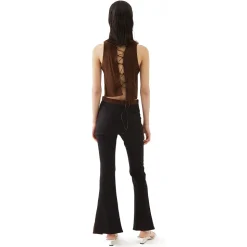 La Rando - Buenos Aires Pants - Goat Suede Leather - Brown - Artisan Pants - Luxury High Quality Leather - Avvenice