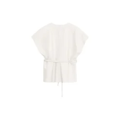 La Rando - Lezama Top - Lambskin Leather - White - Artisan Top - Luxury High Quality Leather - Avvenice