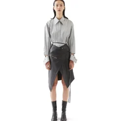 La Rando - Longchamps Shirt - Silk - Pearl Grey - Artisan Shirts - Luxury High Quality Leather - Avvenice