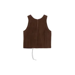 La Rando - Munro Top - Goatskin Suede - Brown - Artisan Top - Luxury High Quality Leather - Avvenice
