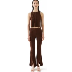 La Rando - Munro Top - Goatskin Suede - Brown - Artisan Top - Luxury High Quality Leather - Avvenice