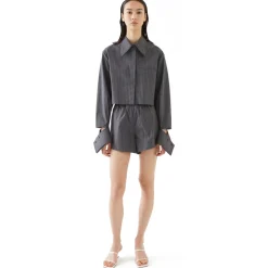 La Rando - Obera Shirt - Cotton - Grey - Artisan Shirts - Luxury High Quality Leather - Avvenice