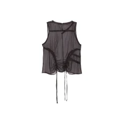 La Rando - Tesei Top - Silk - Black - Artisan Top - Luxury High Quality Leather - Avvenice