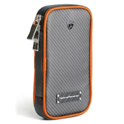 Lamborghini - TecknoMonster - Lamborghini Smartphone Holder in Aeronautical Carbon Fibre - Orange - Black Carpet Collection - Avvenice