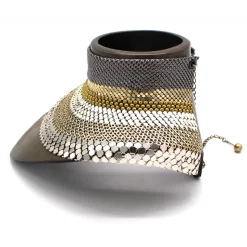 Laura B - 3&4&6 Choker - Mesh Necklace - Shiny Silver, Gold, Silver, White - Handmade Necklace - Luxury High Quality - Avvenice