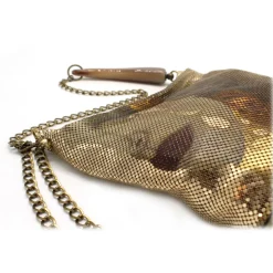 Laura B - Freya Horn Pleated Shoulder Bag - Gold - Black Wonder Woman - Luxury High Quality Bag - Avvenice