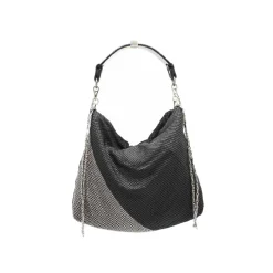 Laura B - Mini Rocky Hand - Bicolor with Horn - Black - Strap Bag - Luxury High Quality Bag - Avvenice