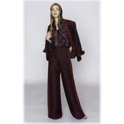 Leda Di Marti - Jacquard Jacket - Leda Collection - Haute Couture Made in Italy - Luxury High Quality Jacket - Avvenice