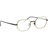 Linda Farrow - 520 C4 Angular Optical Frames - Nickel and Yellow Gold - Linda Farrow Eyewear - Avvenice