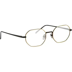 Linda Farrow - 520 C4 Angular Optical Frames - Nickel and Yellow Gold - Linda Farrow Eyewear - Avvenice