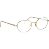 Linda Farrow - 520 C2 Angular Optical Frames - Yellow Gold and White Gold - Linda Farrow Eyewear - Avvenice