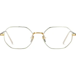 Linda Farrow - 520 C2 Angular Optical Frames - Yellow Gold and White Gold - Linda Farrow Eyewear - Avvenice
