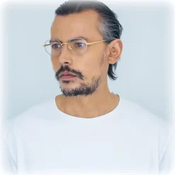 Linda Farrow - 520 C2 Angular Optical Frames - Yellow Gold and White Gold - Linda Farrow Eyewear - Avvenice