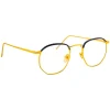 Linda Farrow - 586 C1 Angular Optical Frames - Gold - Linda Farrow Eyewear - Avvenice