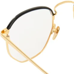 Linda Farrow - 586 C1 Angular Optical Frames - Gold - Linda Farrow Eyewear - Avvenice