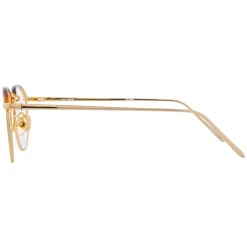 Linda Farrow - 586 C2 Angular Optical Frames - Gold - Linda Farrow Eyewear - Avvenice